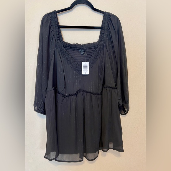 torrid Tops - Torrid Black Women's Top. NWT. ruched front. Size 26